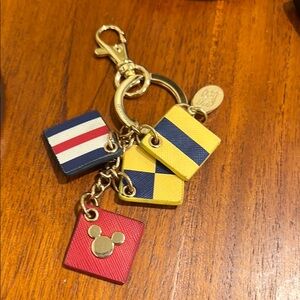 Colorful Nautical Keychain with Mickey Charm